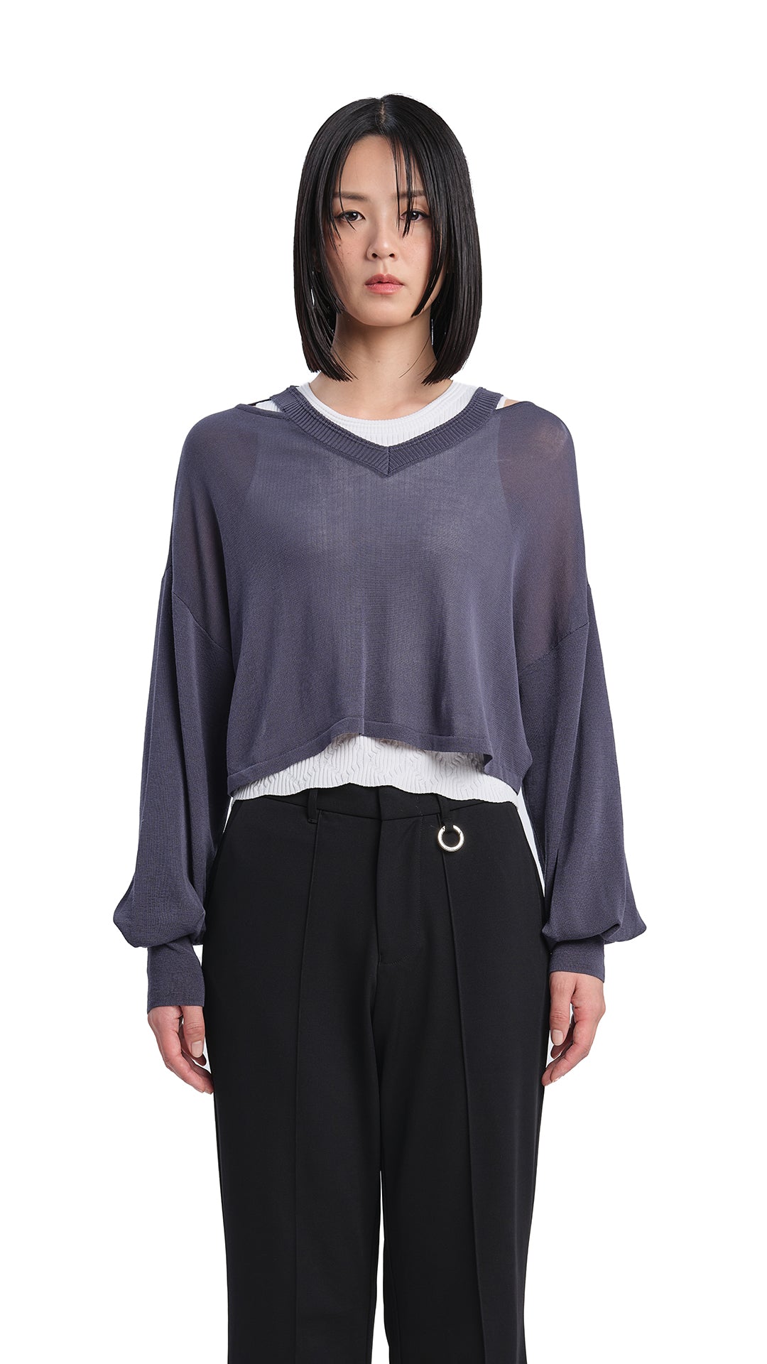 Stylish Cropped Sweater for Women - Trendy Casual Pullover for Fall & Winter | Perfect for Layering, Office Wear & Weekend Outfits