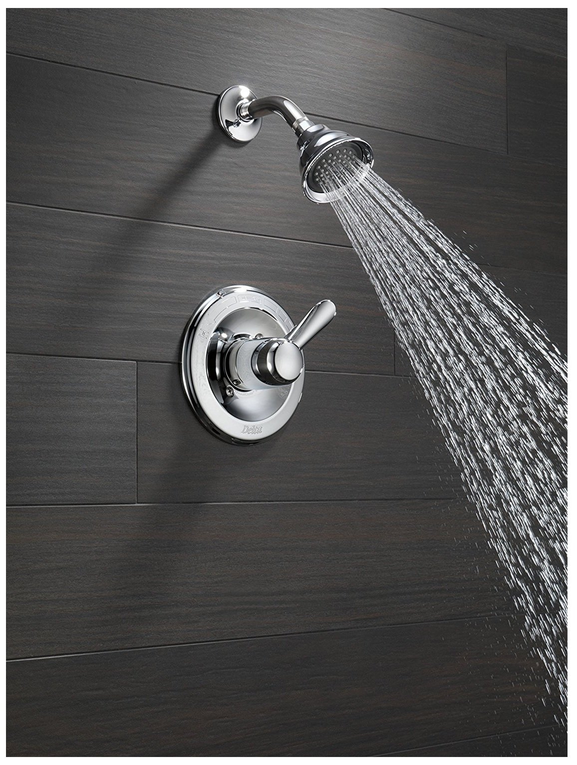 Delta Lahara 14 Series Single-Function Shower Faucet Set with 5-Spray Shower Head & Handle - Chrome Finish T14238 (Valve Not Included) - Perfect for Bathroom Remodeling & Modern Home Upgrades