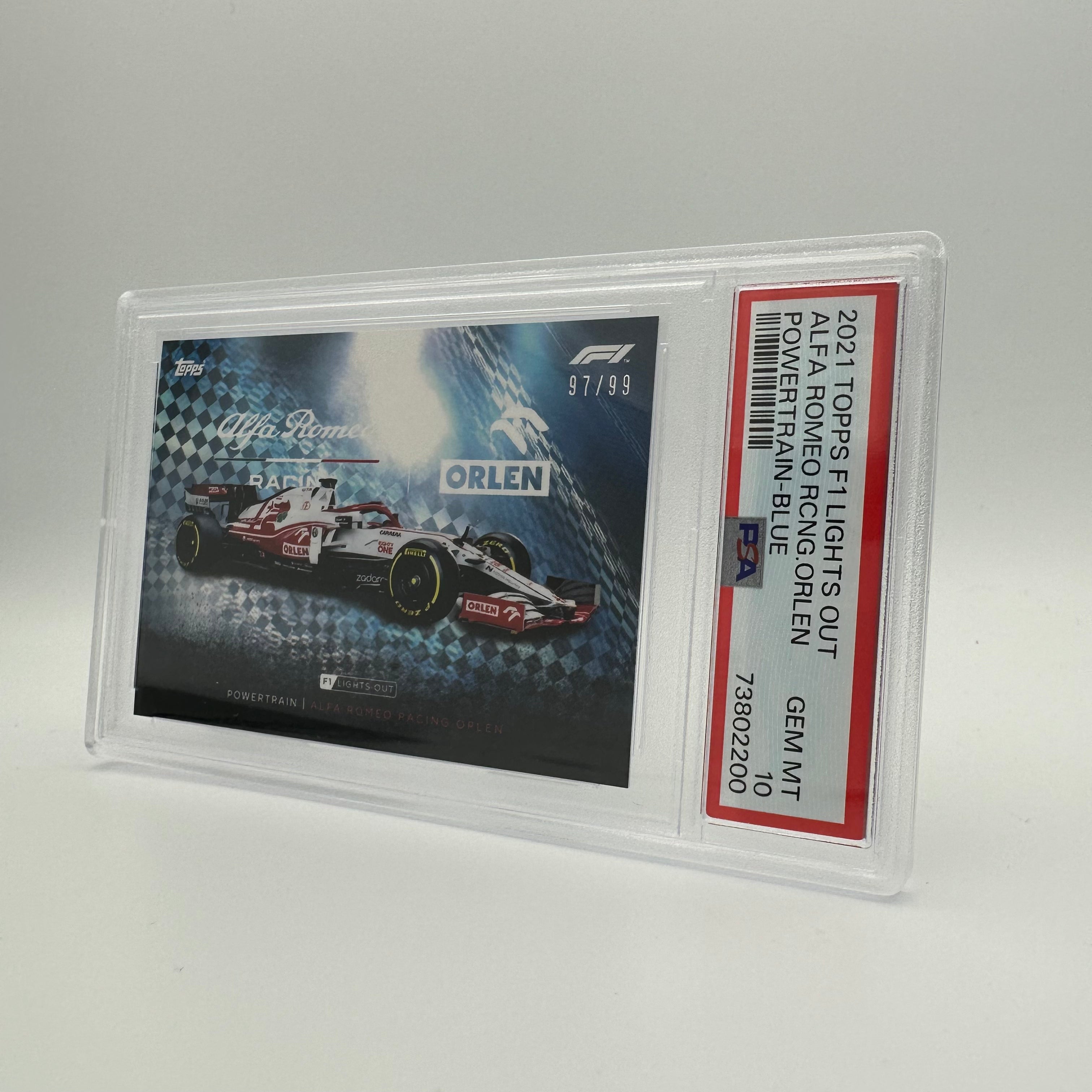 PSA 10 1997-1999 Alfa Romeo Racing Orlen Powertrain Blue Trading Card - Perfect for Collectors, Racing Enthusiasts & Display Cases