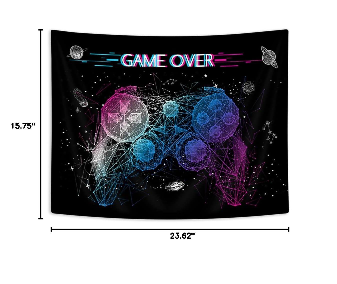 Starry Sky Galaxy Gamer Tapestry - 60x40 Inch Video Game Themed Wall Hanging for Bedroom, Living Room & Dorm Decor | Perfect for Teen Boys & Gaming Enthusiasts | Great Gift for Gamers & Space Lovers