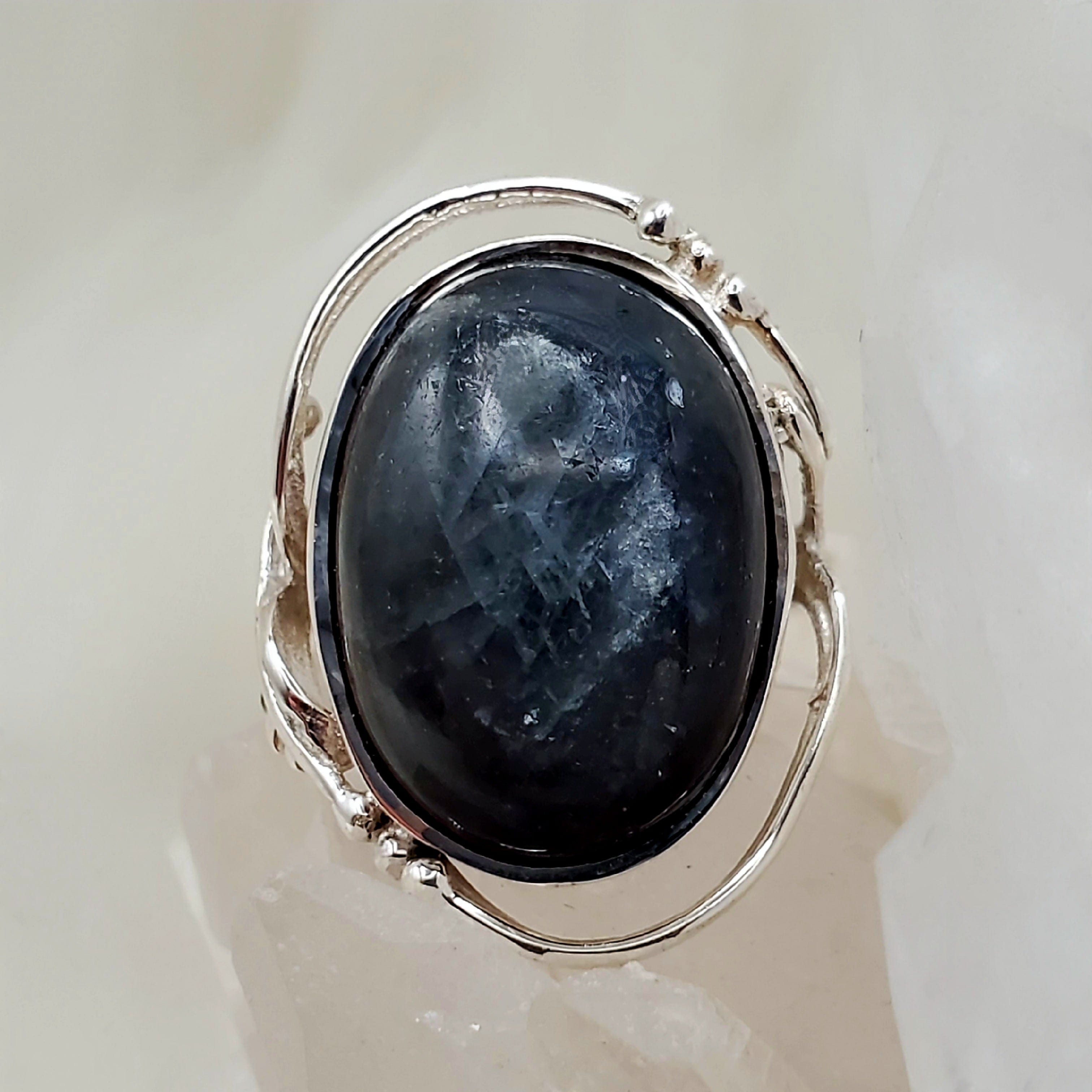 925 Sterling Silver Canadian Sapphire Ring - Size 7.5 | Elegant Engagement, Wedding & Anniversary Jewelry Gift for Women