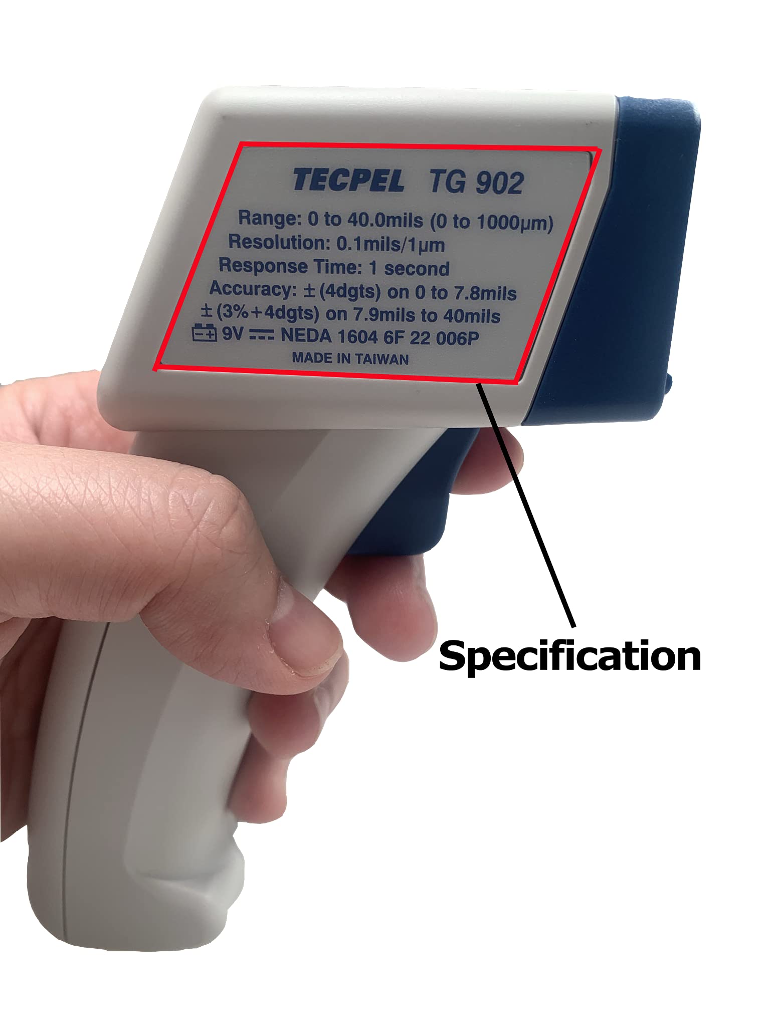 TG-902 Digital Paint Thickness Gauge Tester - Automotive & Industrial Coating Measurement Device for Car, Metal, Wood Surfaces - Perfect for Auto Body Shops, Quality Control & DIY Projects