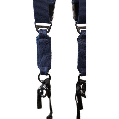 HoldFast Gear MoneyMaker Two Camera Harness - Navy Cotton Canvas Strap for Photographers - Perfect for Outdoor, Wedding, and Event Photography
