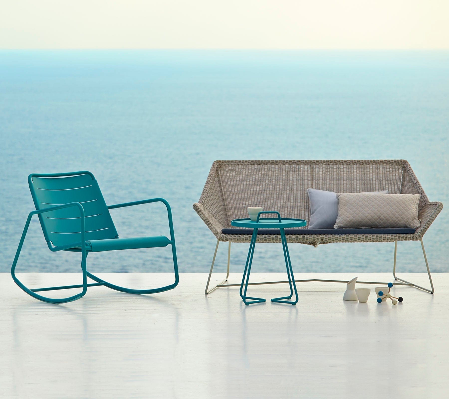 Breeze 2-Seater Outdoor Garden Sofa - Waterproof Wicker Patio Furniture Set for Backyard, Porch & Poolside Relaxation