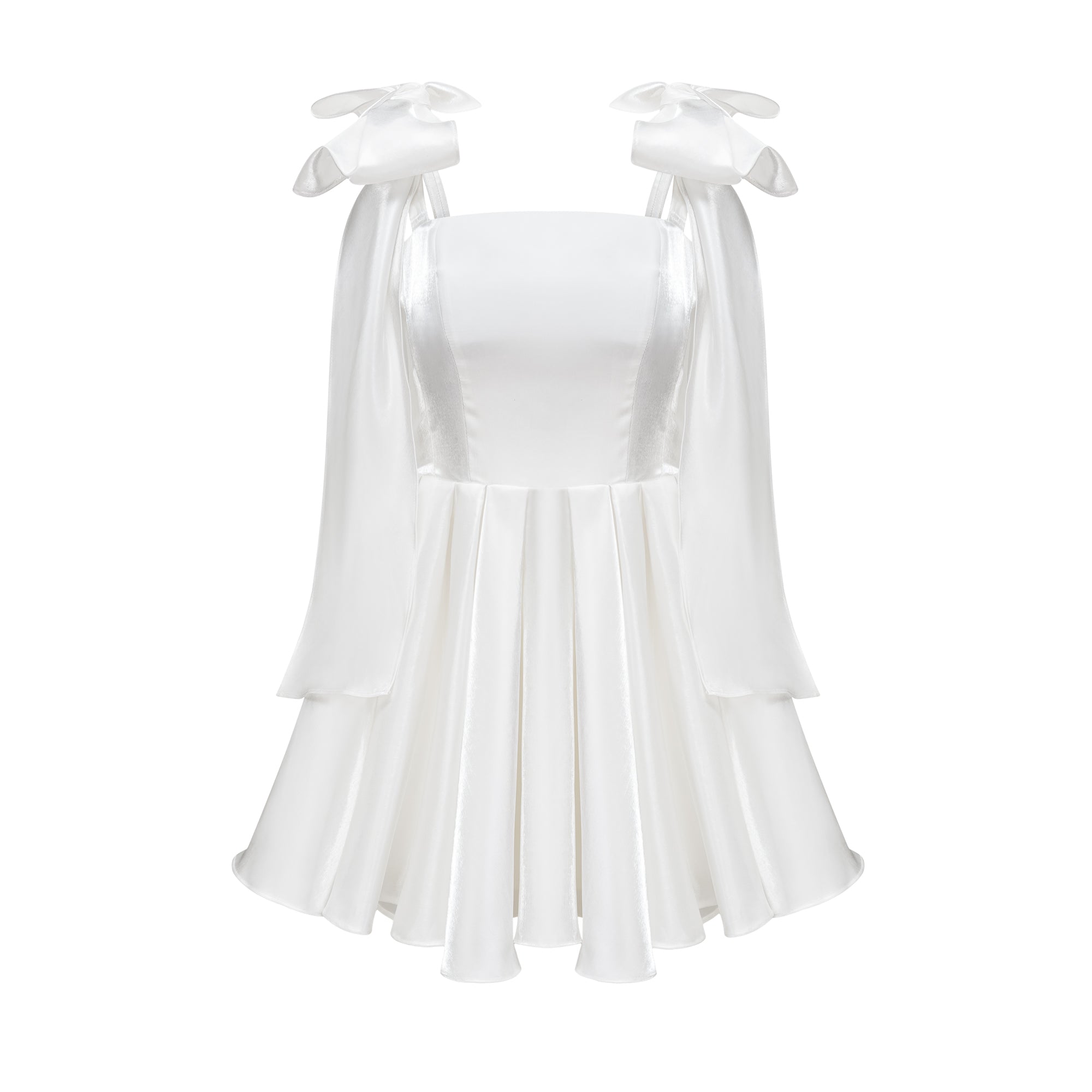 Catiana Bow Detail Flared Dress - Elegant Women's Party & Wedding Guest Dress for Special Occasions
