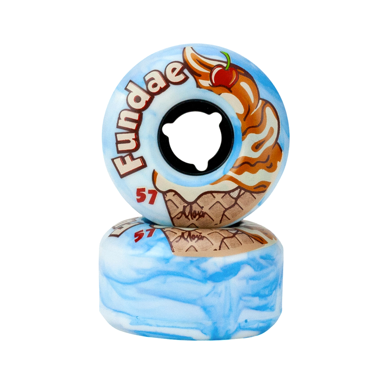 Fundae 34mm x 57mm Skateboard Wheels - High Performance Cruiser Wheels for Smooth Riding | Perfect for Street Skating, Park Riding & Commuting