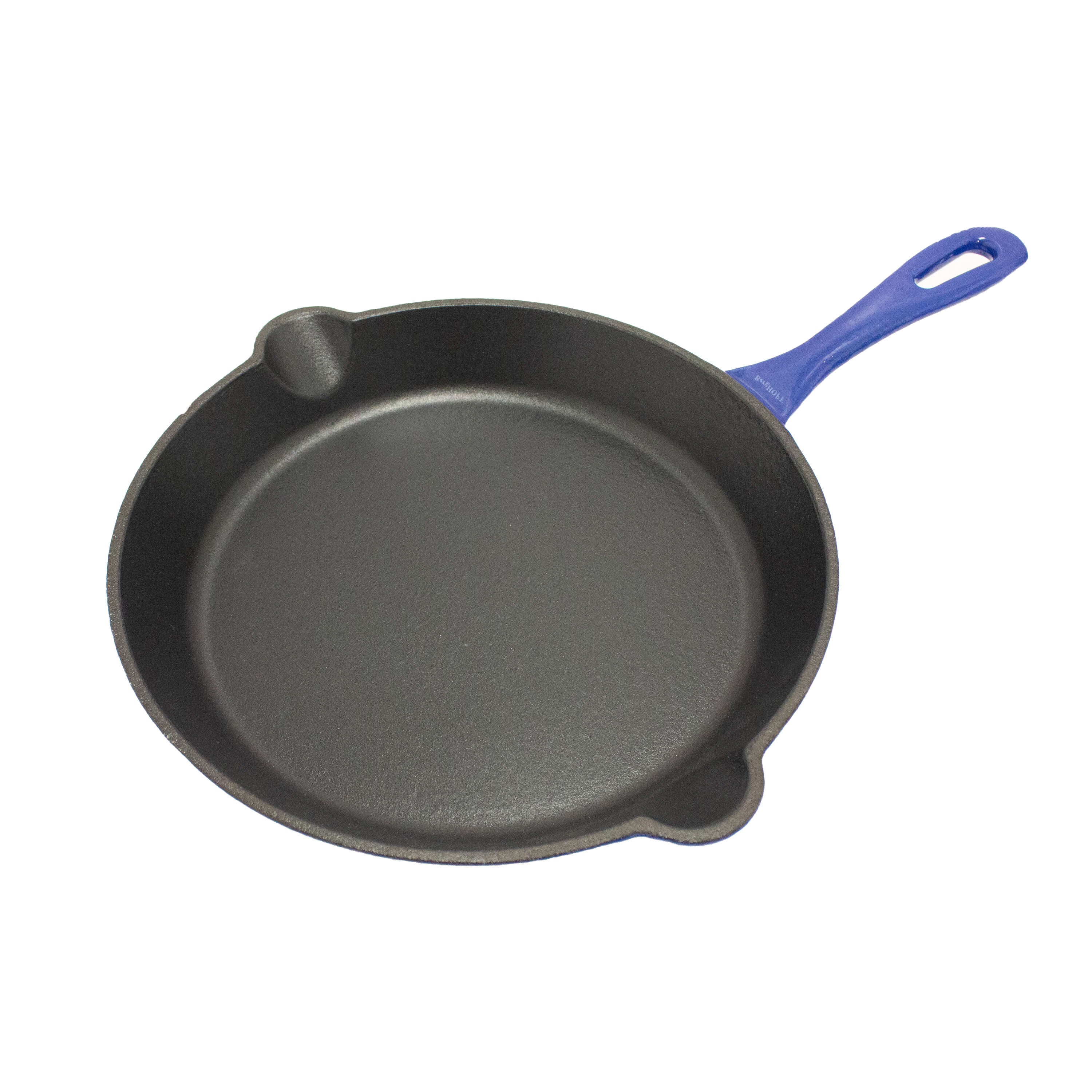 BergHOFF Neo 2-Piece Cast Iron Cookware Set - 10-Inch Frying Pan & Grill Pan, Blue Enamel Coating | Perfect for Stovetop, Oven & Outdoor Cooking, BBQ Grilling & Camping