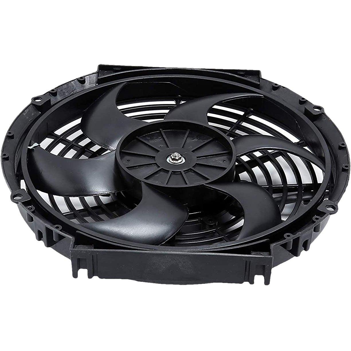 10-11 Inch 90W Electric Radiator Fan Kit with Thermostat Switch & Grounding Wire - Perfect for Car Cooling System, Engine Overheating Protection & Automotive Repair