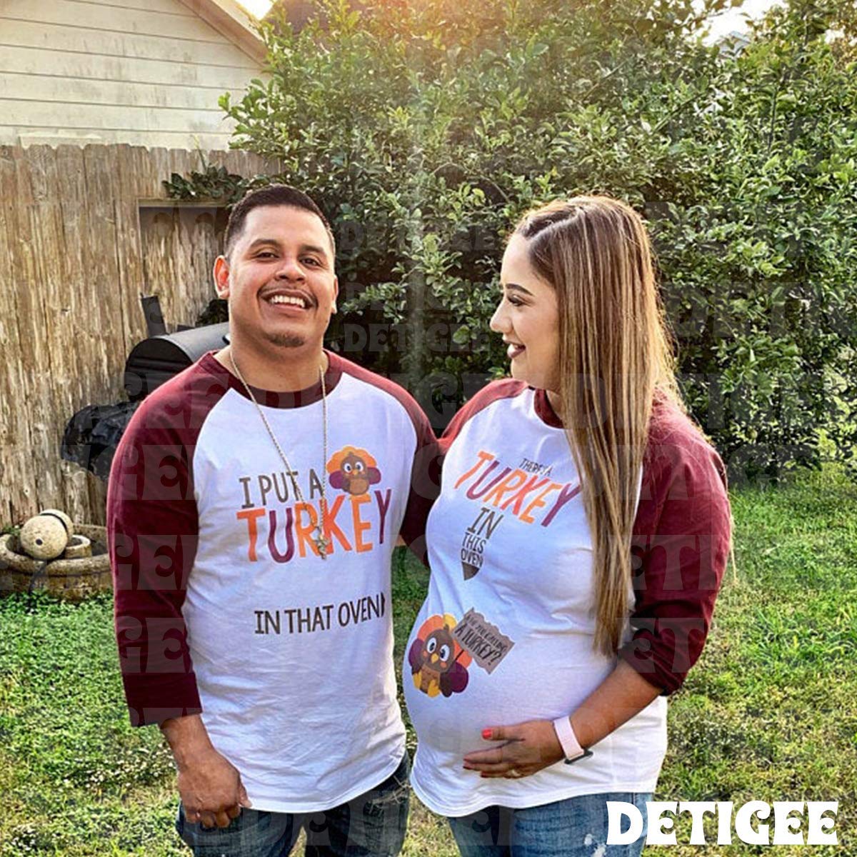 Thanksgiving Family Matching Shirts - Turkey Costume Maternity Long Sleeve Tops for Women | Holiday Party Outfit, Photoshoot & Festive Gatherings