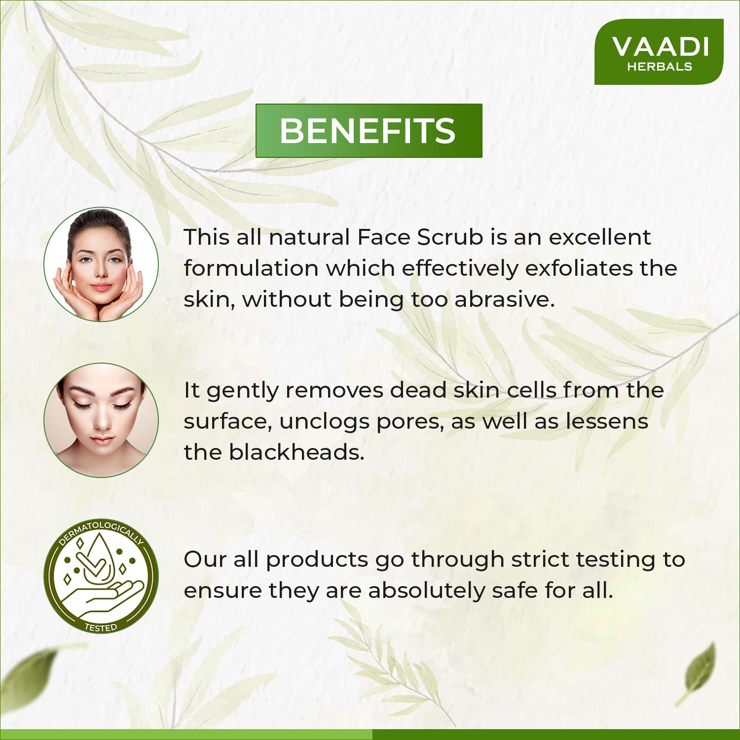 Vaadi Herbals Walnut & Apricot Face and Body Scrub - 110g | Exfoliating & Nourishing for Glowing Skin | Perfect for Spa Day & At-Home Skincare Routine