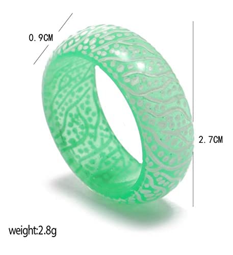 Glow in the Dark Venus Orb Ring for Women & Men - Trendy Acrylic Resin Luminous Jewelry - Perfect for Parties, Raves, and Nighttime Fashion