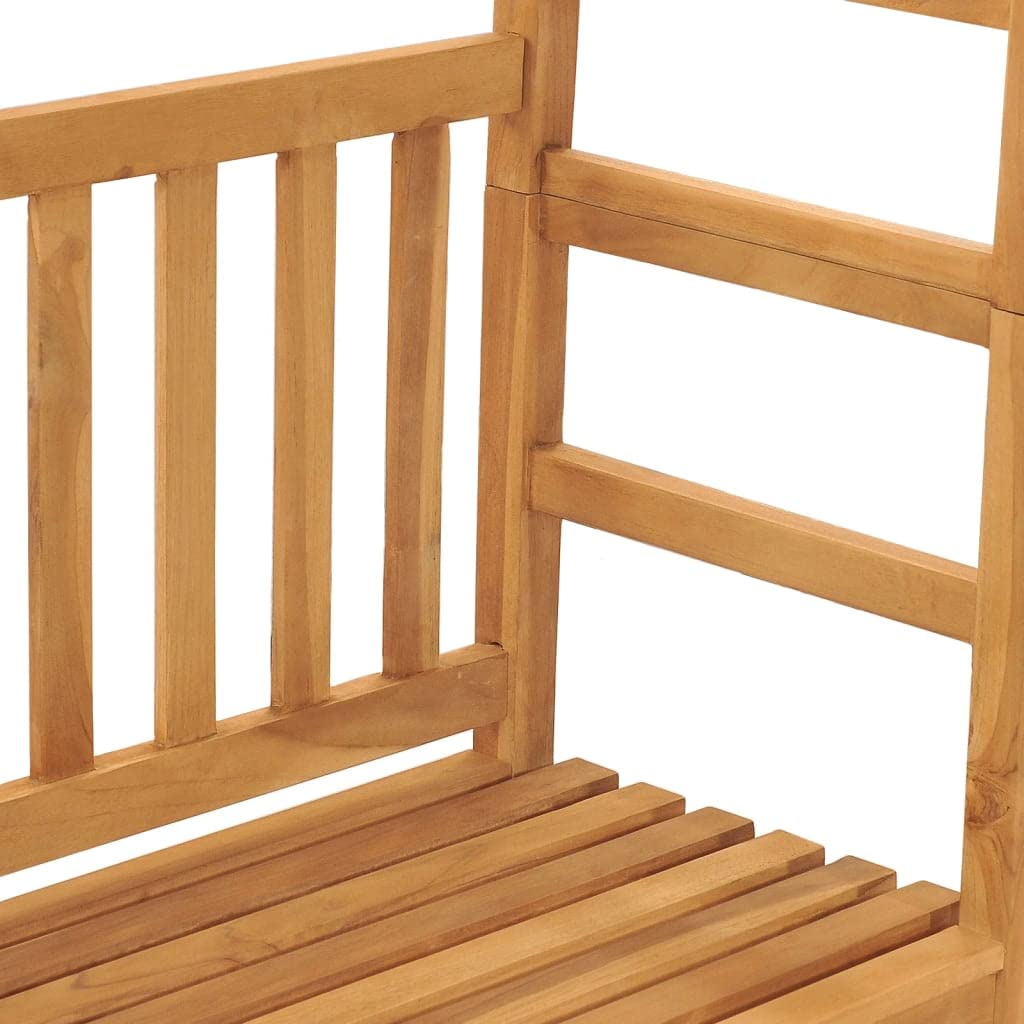 Premium Solid Teak Wood Patio Bench with Pergola - Durable Outdoor Garden Furniture for Backyard, Deck & Patio - Climbing Plant Support, Weather-Resistant, Easy Assembly (45.3