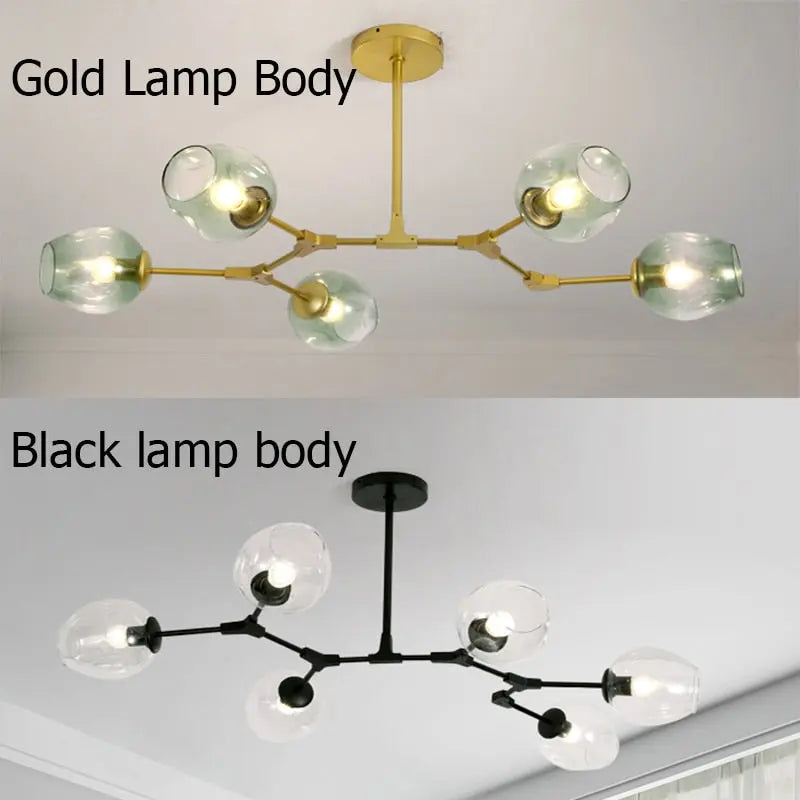 Zentra Black and Gold Chandelier - 6/7/8/9/10 Lights Modern Crystal Ceiling Light Fixture for Dining Room, Living Room & Bedroom Decor