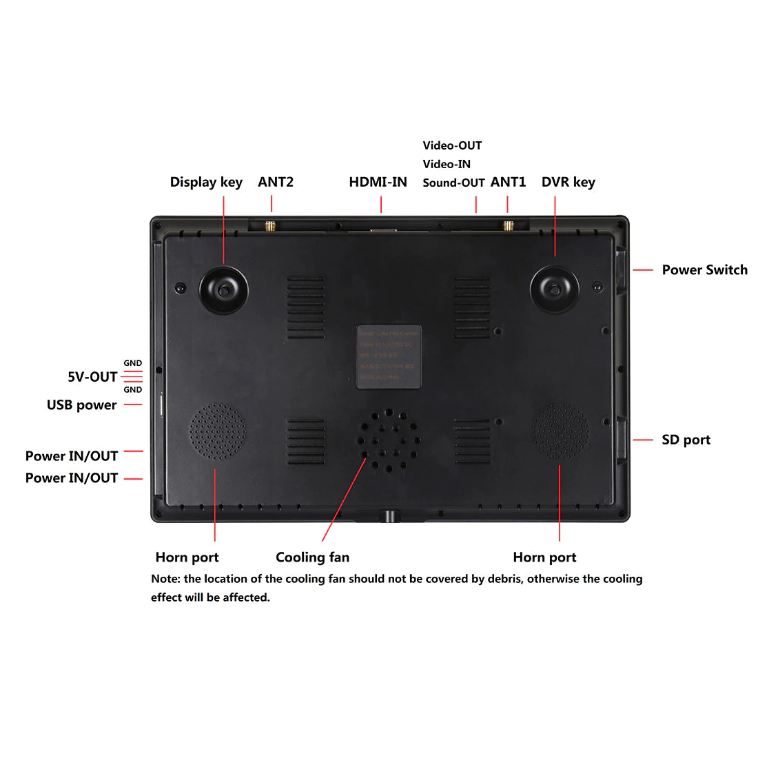 Hawkeye 10.2 Inch FPV Monitor with 1000lux Brightness, 5.8GHz Dual Receiver & HDMI Input - Perfect for Drone Racing, Aerial Photography and FPV Flying