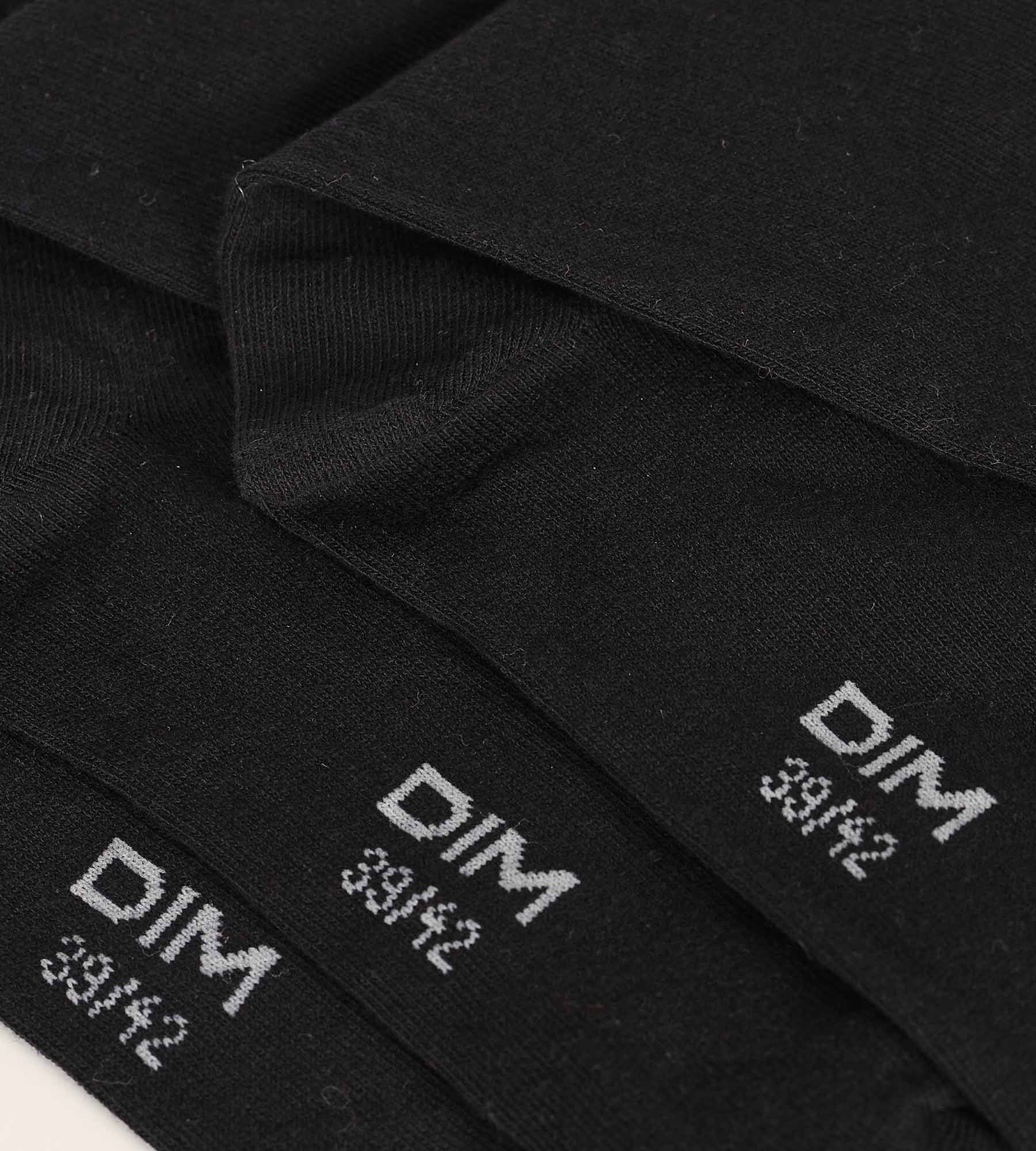 3 Pairs of Men's Black Cotton Socks - Comfortable & Breathable for Everyday Wear, Work, and Sports