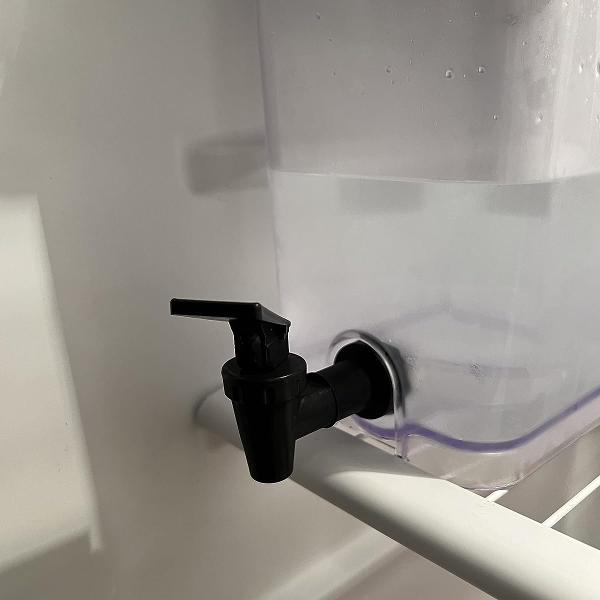 2 Pcs Replacement Cooler Faucet - BPA Free Plastic Water Spigot with Reusable Spout & Lever Dispenser for Beverage Crocks - Perfect for Outdoor Camping, Picnics & Home Water Dispensers (Black)