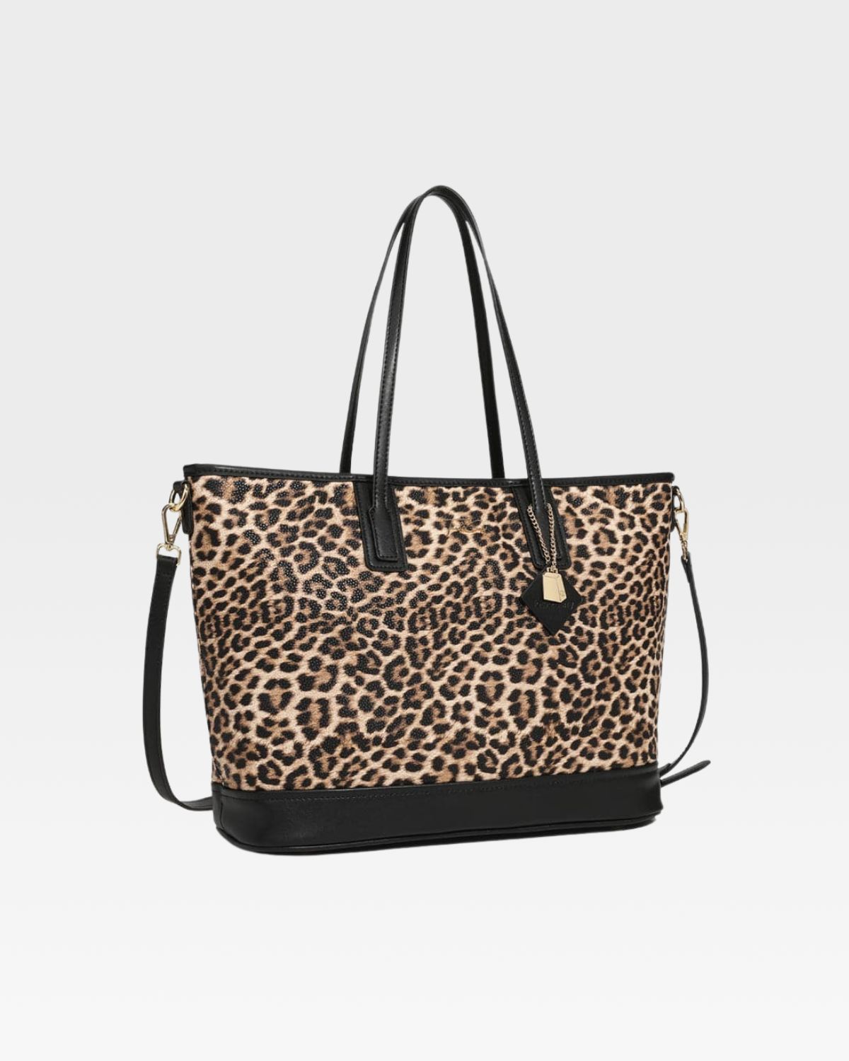 Stylish Brown Leopard Print Tote Bag for Women - Fashionable Handbag for Work, Shopping & Travel