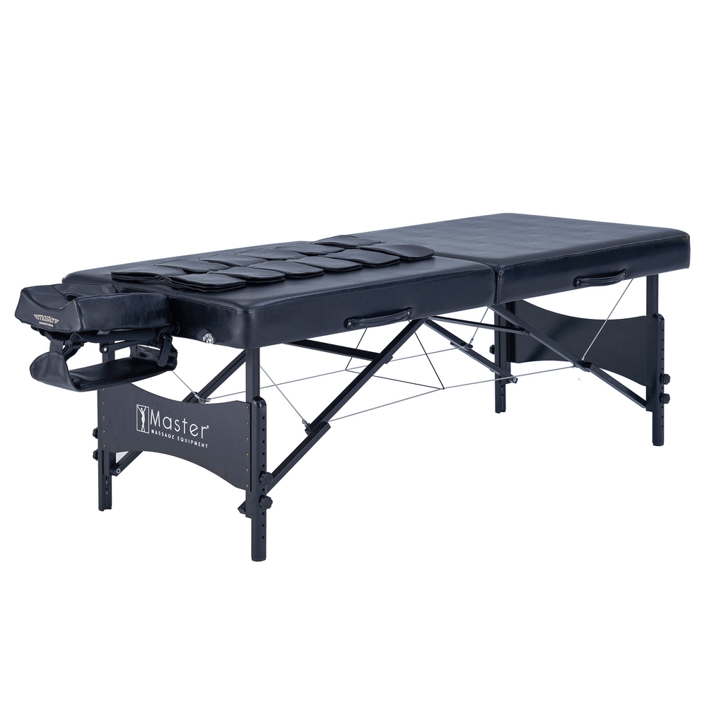 Professional Portable Massage Table with Airbags - Full Body Stretching, 3D Lumbar Traction for Neck, Back, Waist & Hip Pain Relief - Chiropractic Table for Home & Clinic Use - Ideal for Physical Therapy, Relaxation & Pain Management (Black)
