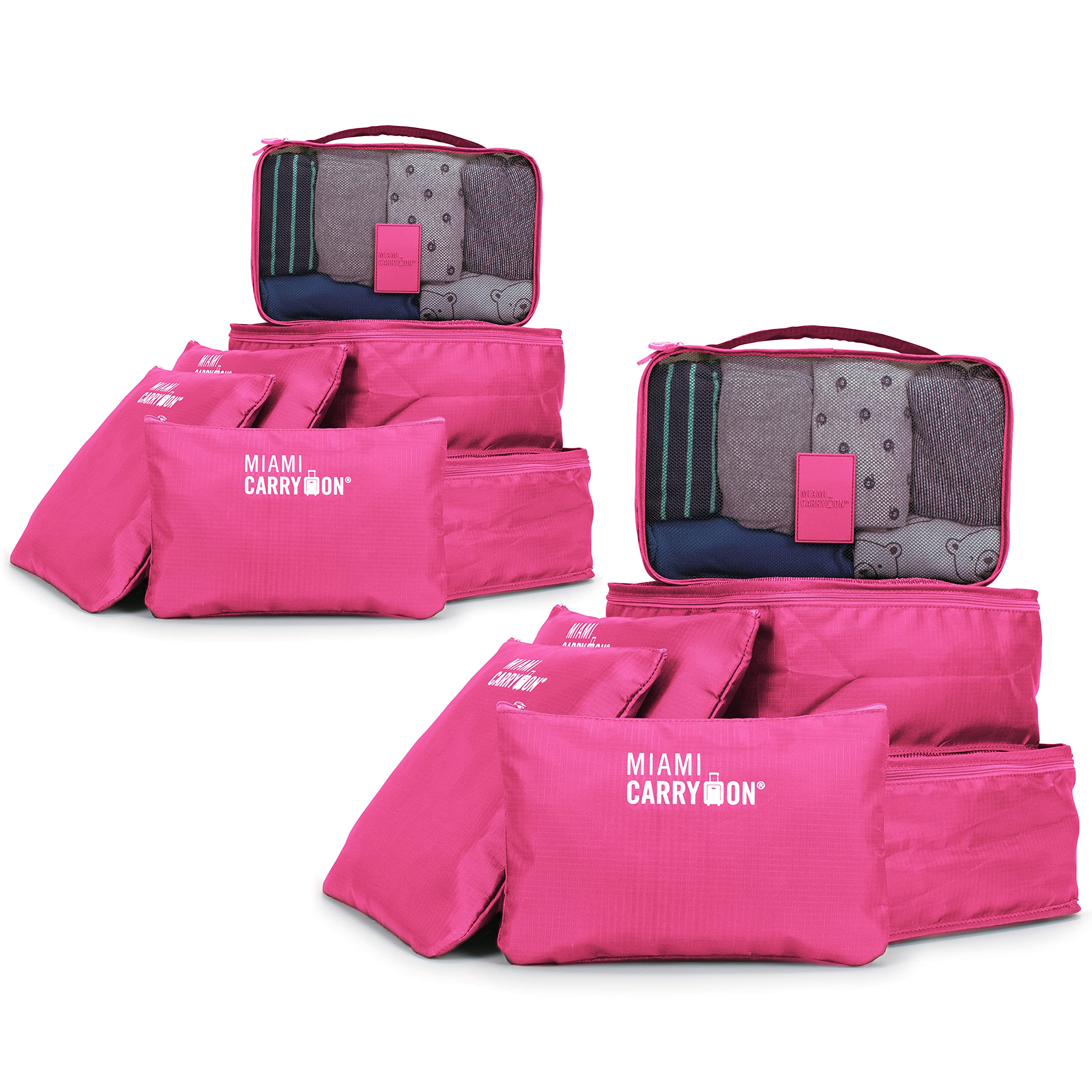 12-Piece Packing Cubes Set for Travel - Pink Luggage Organizer for Suitcases | Perfect for Business Trips, Vacations & Weekend Getaways