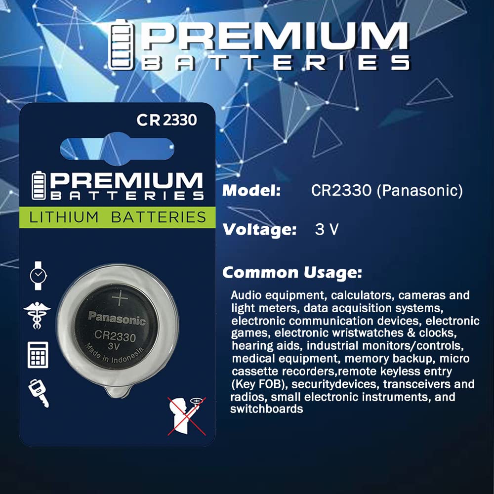 Premium CR2330 3V Lithium Coin Cell Battery - Japanese Engineered High Capacity (6 Pack) for Watches, Calculators, Key Fobs & Medical Devices