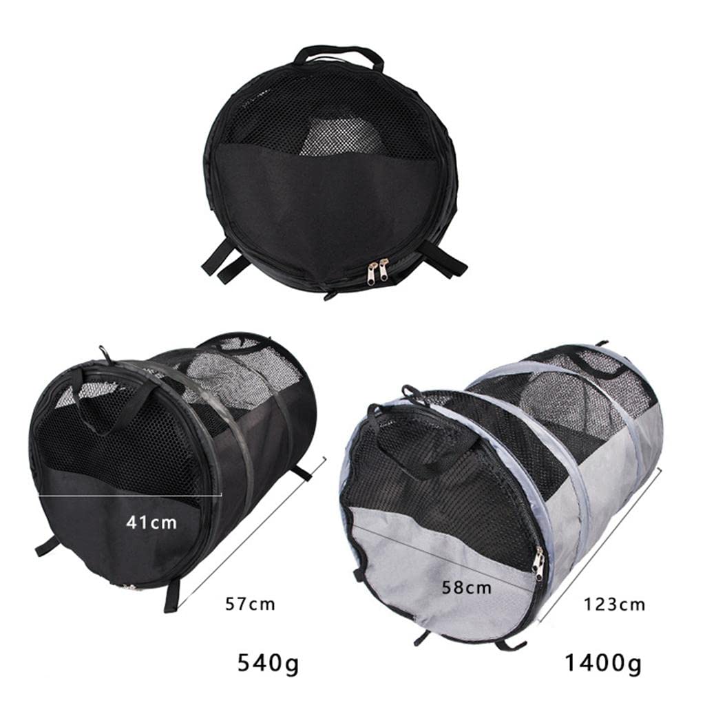 Enakshi Portable Folding Dog Carrier for Travel & Outdoor - Lightweight Pet Crate with Ventilation, Grey | Perfect for Airplane, Car Rides, Hiking & Vet Visits | Pet Supplies & Dog Accessories