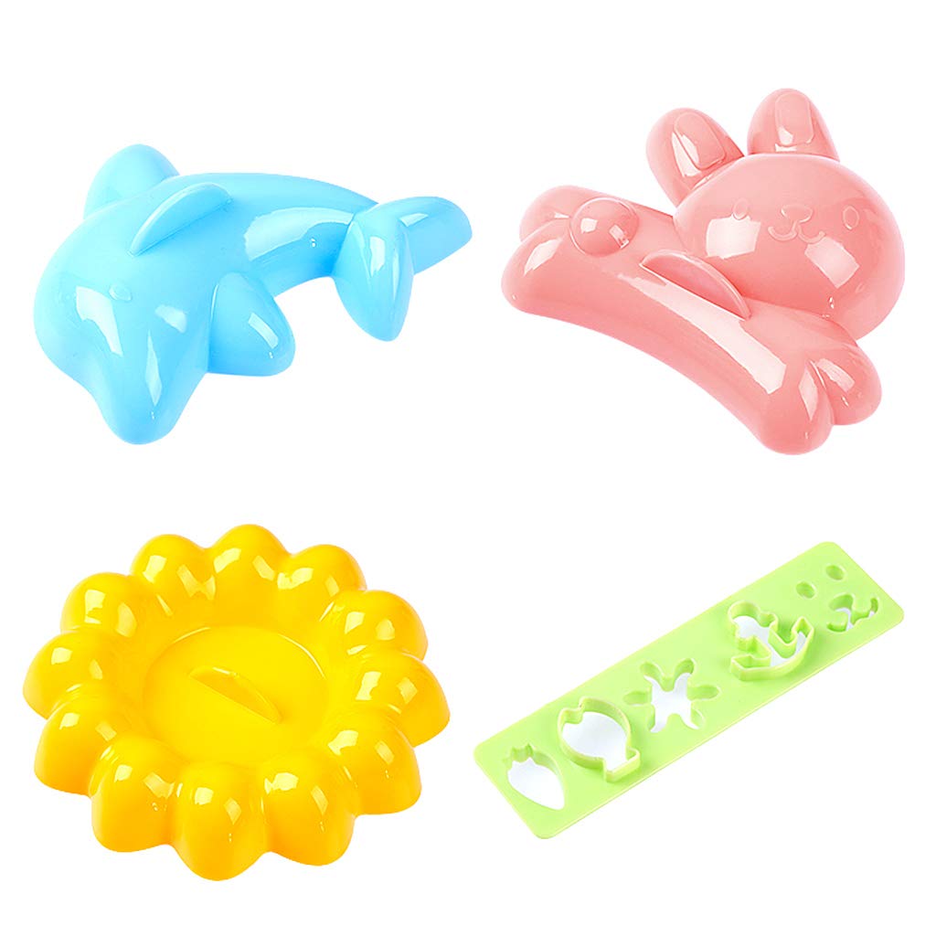 Non-Stick Baking Tray Set - Cute Cartoon Animal Rice Ball Mold & Bento Sandwich Maker for DIY Lunch Box - Durable Kitchen Tools for Home Cooking & Party Food Prep