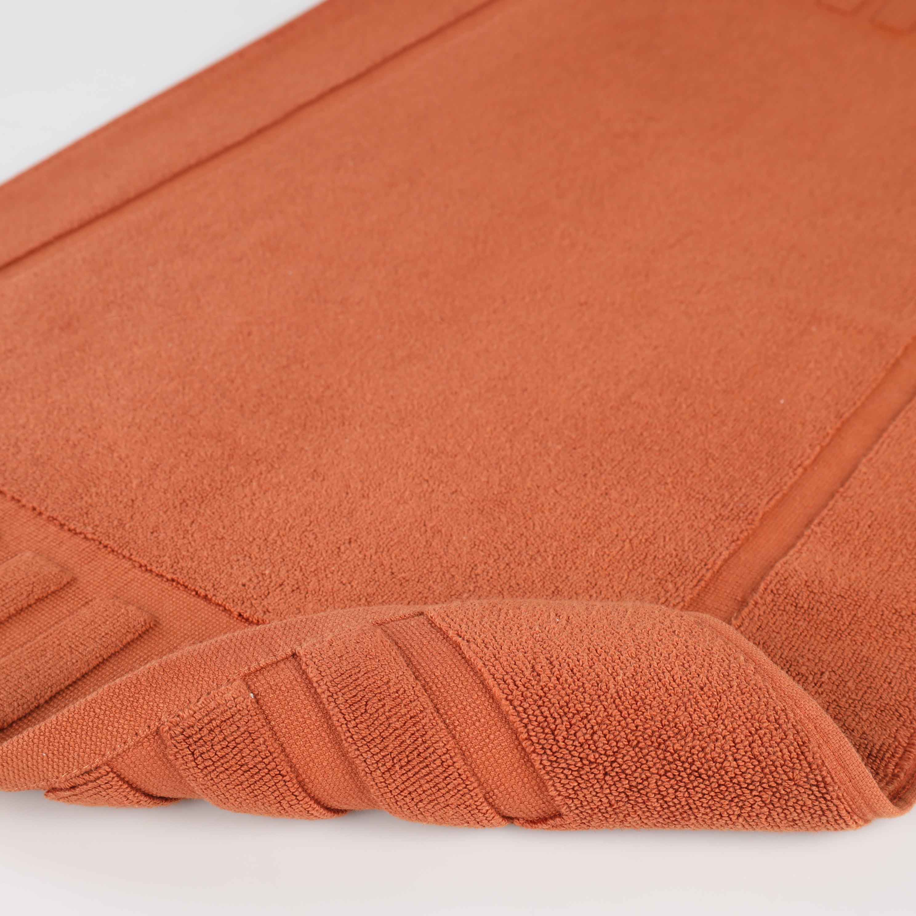 Premium Cotton Modern Geometric Border Bath Mat Set of 2 - Ultra Absorbent, Non-Slip, Quick Dry Bathroom Rug for Bath, Shower & Vanity Area
