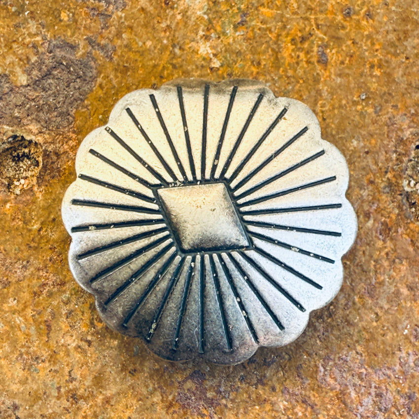 Vintage Navajo Sterling Silver Concho Button Covers - Handcrafted Native American Jewelry for Western Shirts, Jackets & Denim Accessories