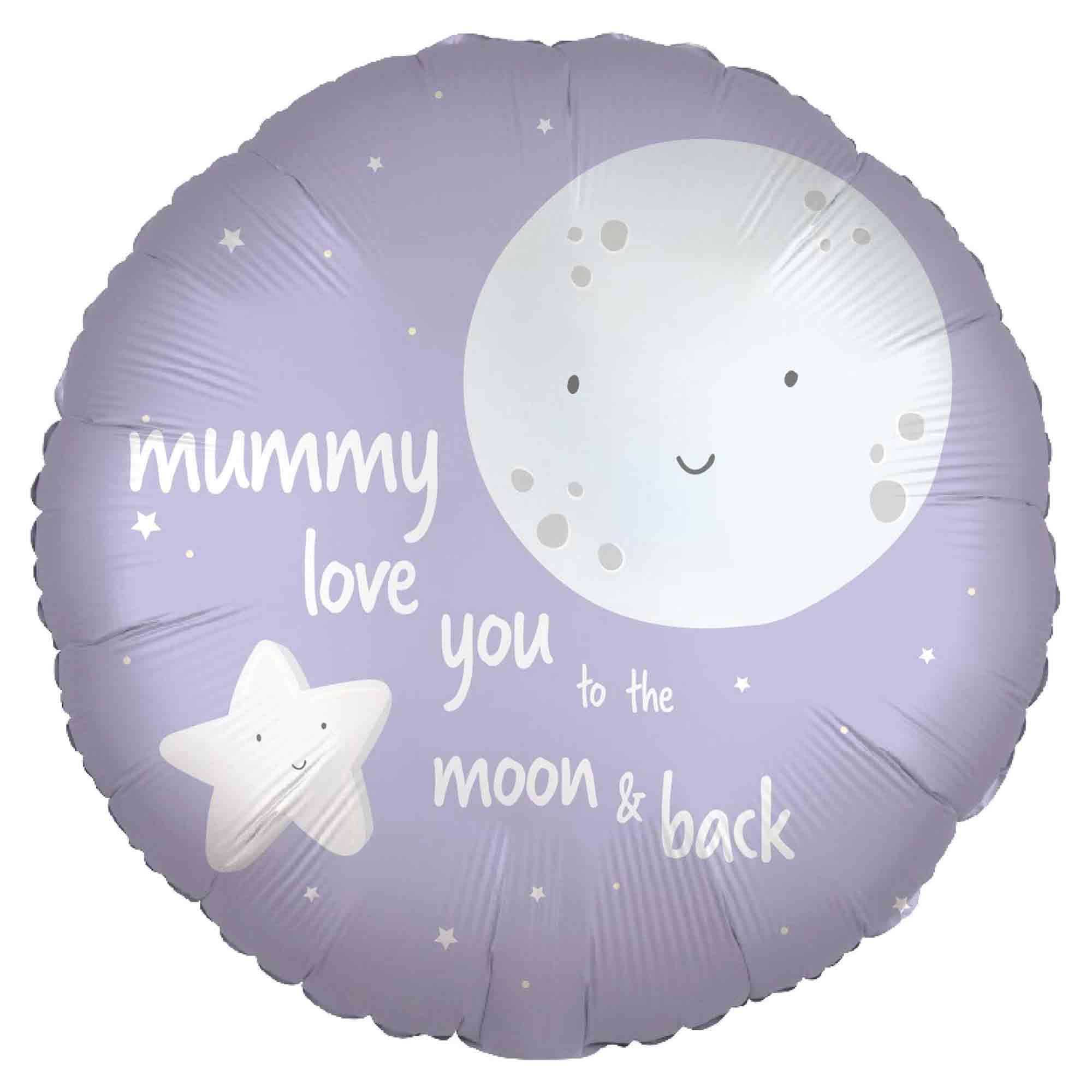 45cm Standard Mother's Day Moon Foil Balloon - Happy Mother's Day Decoration for Party, Home, Wedding, Baby Shower & Special Events