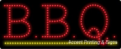 BBQ Flashing & Animated LED Sign - High Impact, Energy Efficient Outdoor Decor for Backyard Parties, Restaurants & Bars