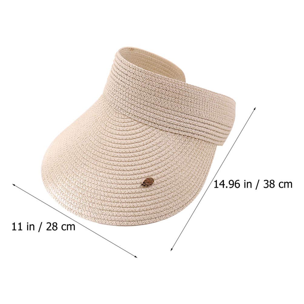 IMIKEYA Foldable Straw Sun Hat for Women - Wide Brim Beach Visor Cap, Summer Travel Bonnet with UPF Protection, Adjustable Chin Strap - Perfect for Golf, Beach, Outdoor Activities & Vacation Accessories