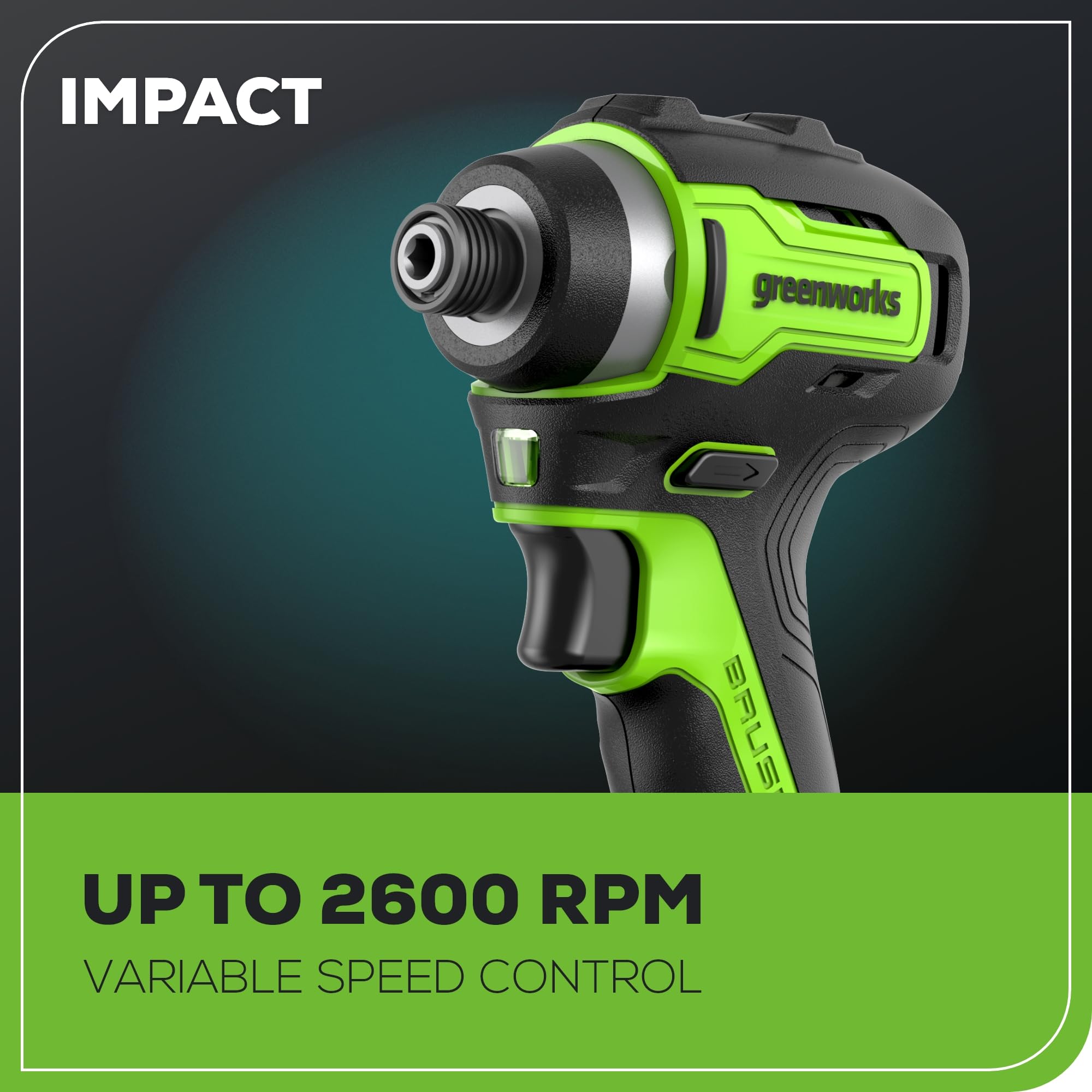 Greenworks 24V Brushless Cordless Drill and Impact Driver Combo Kit - 1/2
