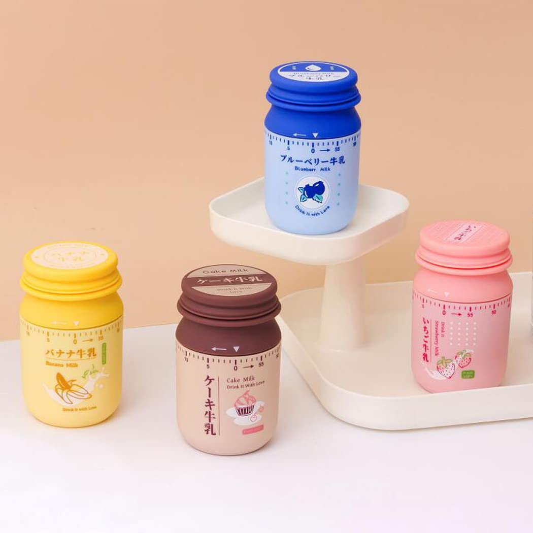 Hoshen 60-Minute Manual Rotating Milk Bottle Shaped Timer - Kitchen Cooking & Baking Timer, Student Study Reminder Tool - Pink (Random New/Old Model) - Perfect for Classrooms, Home Baking & Time Management