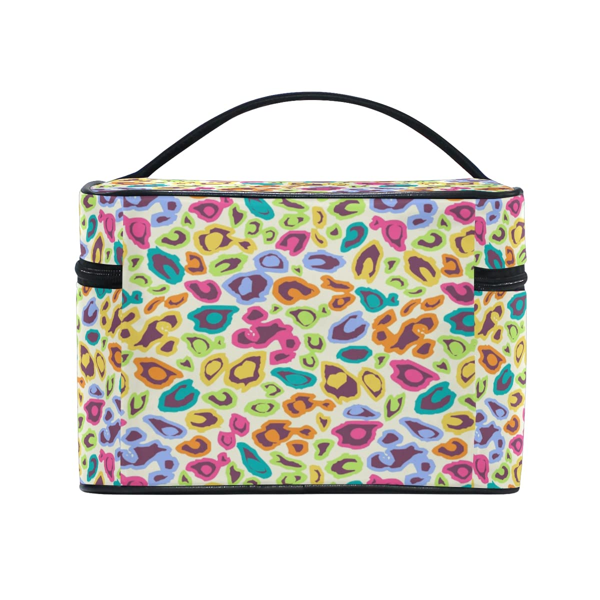 Stylish Cheetah Print Makeup Bag - Waterproof Travel Cosmetic Organizer for Women & Girls | Perfect for Toiletries, Brushes, and Skincare on the Go