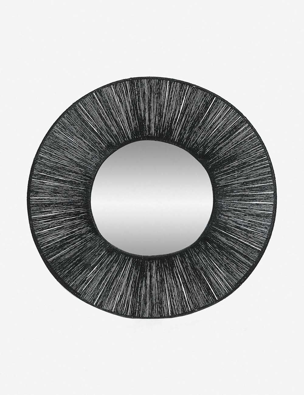 Carlotta Round Mirror - 24 Inch Modern Decorative Wall Mirror for Living Room, Bedroom, Bathroom | Shatterproof Glass, Rust-Resistant Frame | Perfect for Home Decor & Vanity Use