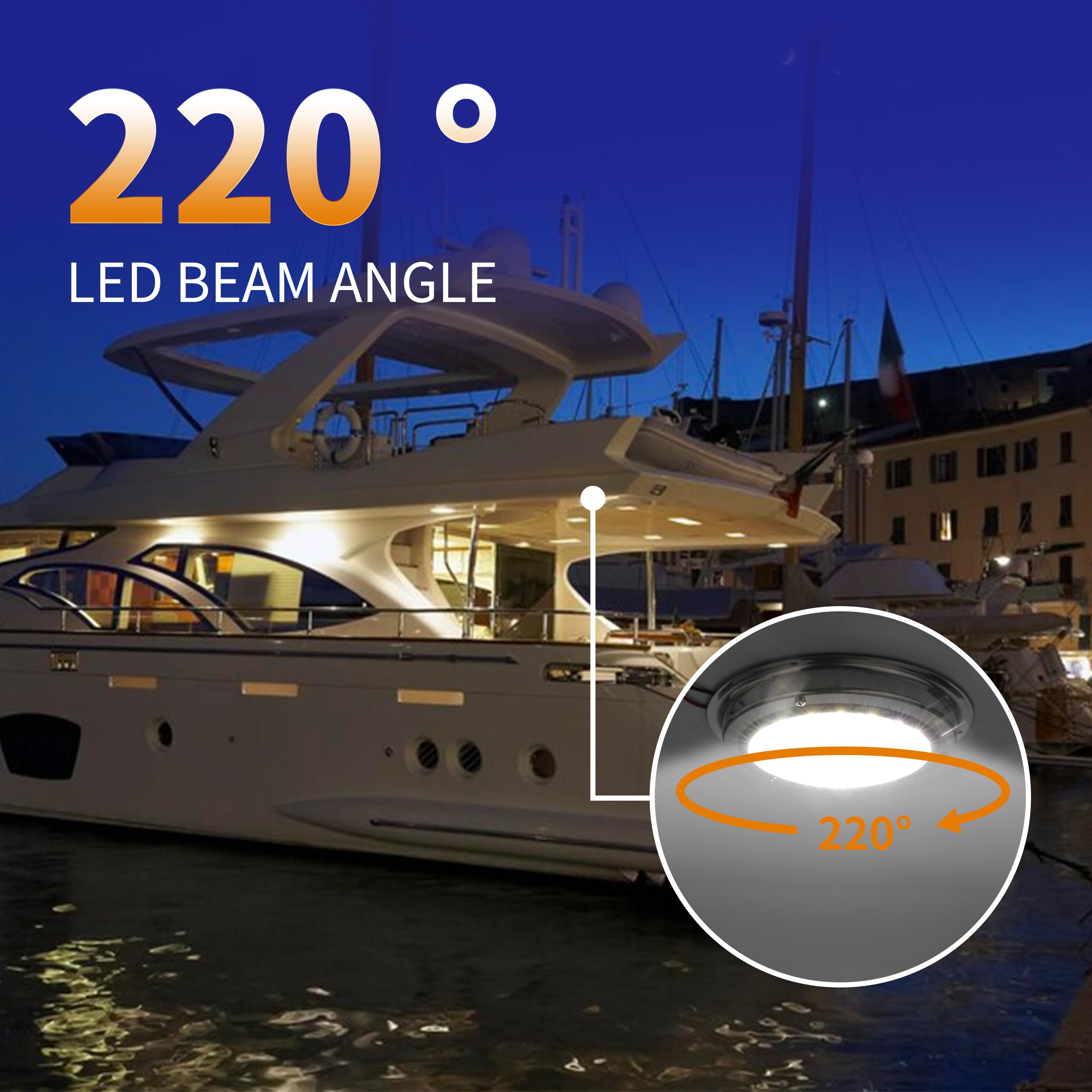 12V Marine LED Dome Light - 5.5