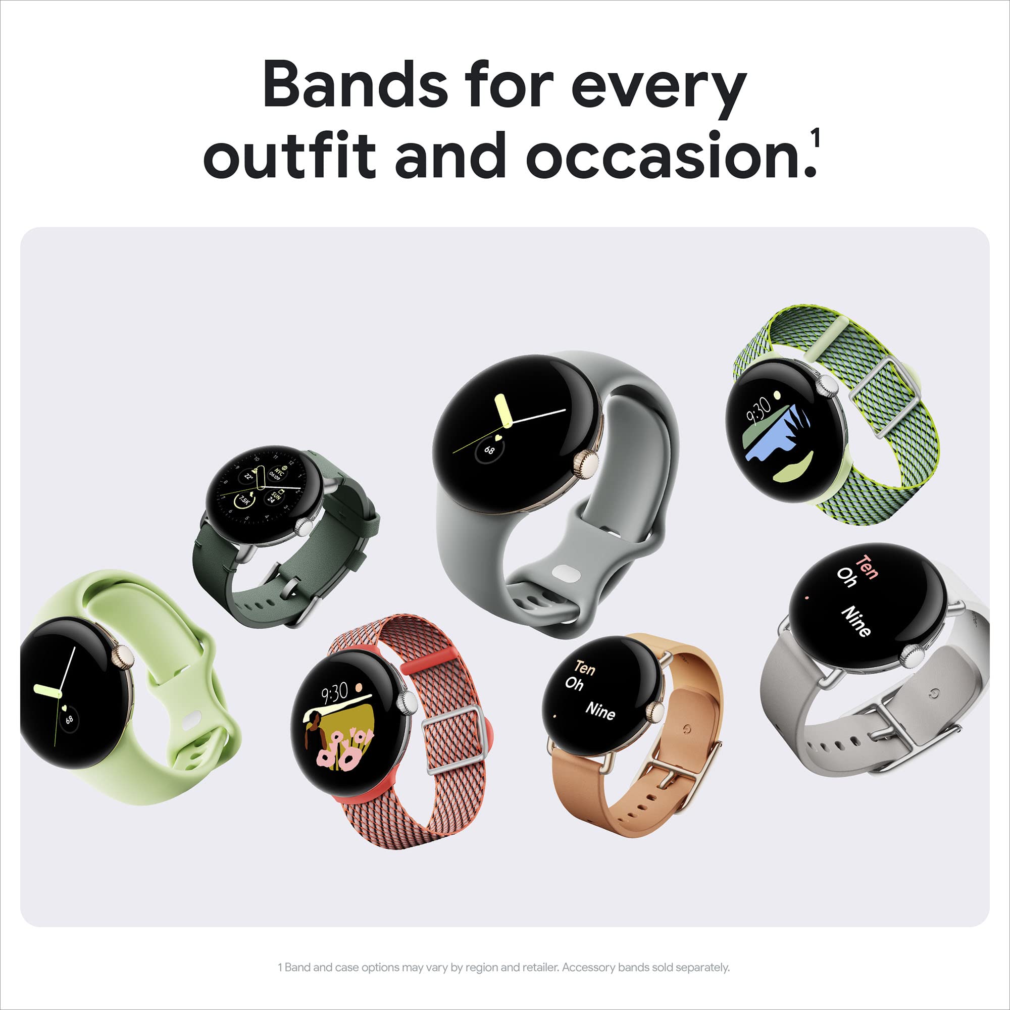 Google Smartwatch with USB Charging - Black & Obsidian Strap - One Size Fits All - Perfect for Fitness Tracking, Notifications & Everyday Wear