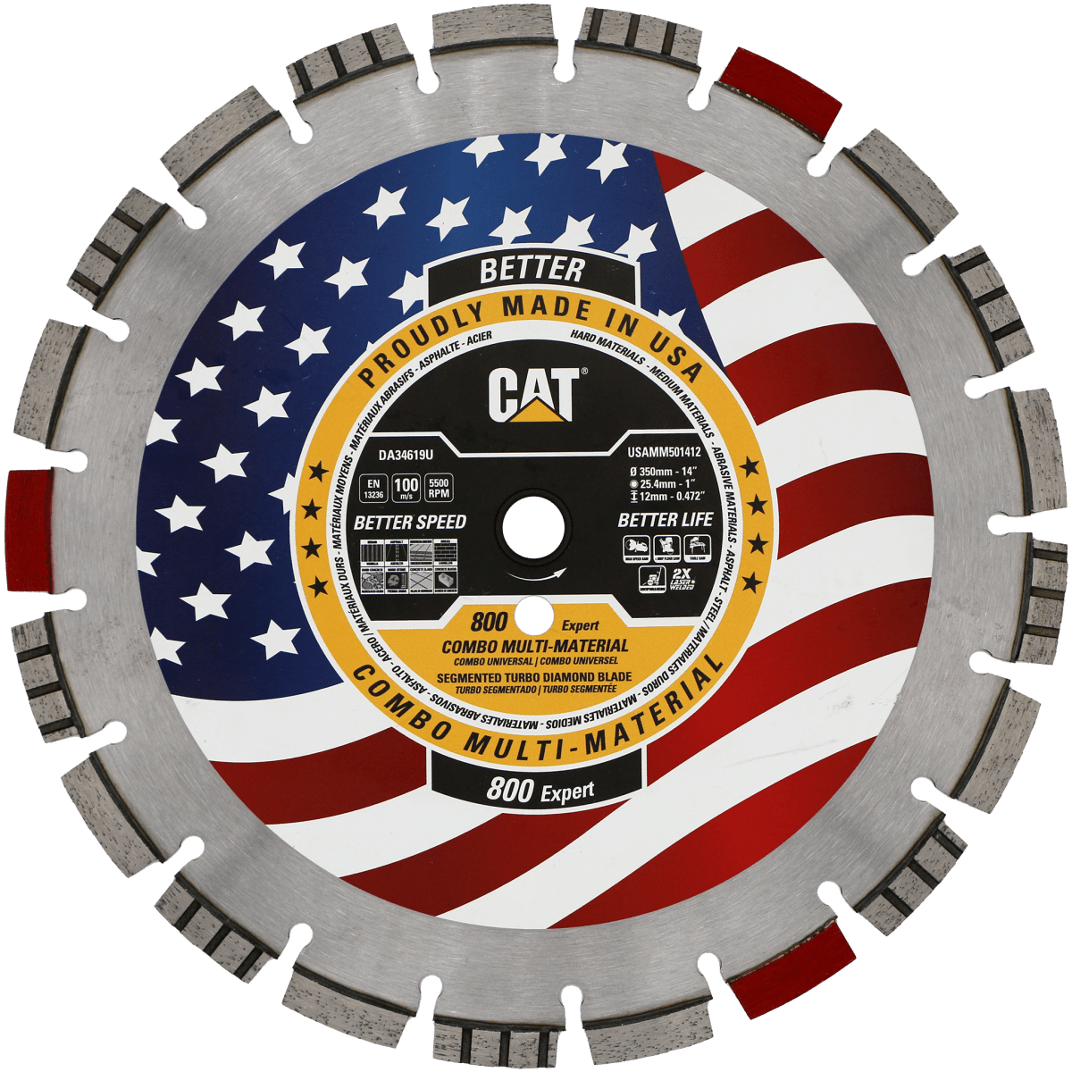 Premium Cat 800 Expert Multi-Material Diamond Blades for Concrete, Tile & Stone Cutting - Free US Shipping - Perfect for Construction, Masonry & DIY Home Projects