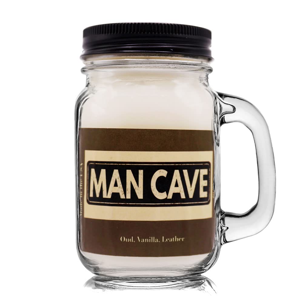 Mountain Kettle Wax Jar Candle - Man Cave Scented Candle for Fall Decor, Anxiety & Stress Relief - Long Lasting 60-80 Hour Burn - Perfect for Home, Office, and Relaxation Spaces
