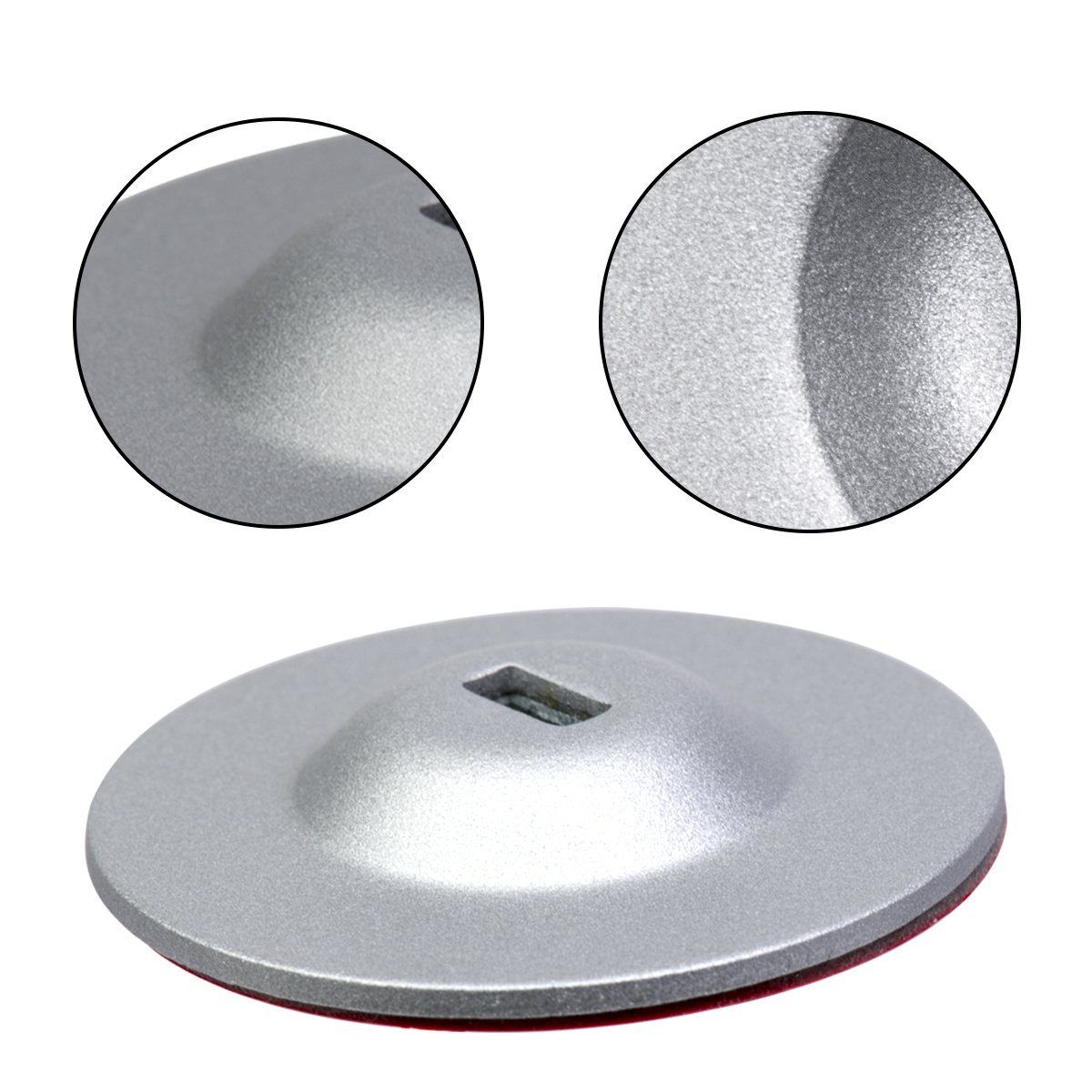 Universal I3C Anchor Plate with Strong Security Adhesive - Compatible with Laptop Lock, Cable Lock, Smartphone, MacBook & Tablet (4-Pack, Silver) - Perfect for Office, School, Library & Public Spaces