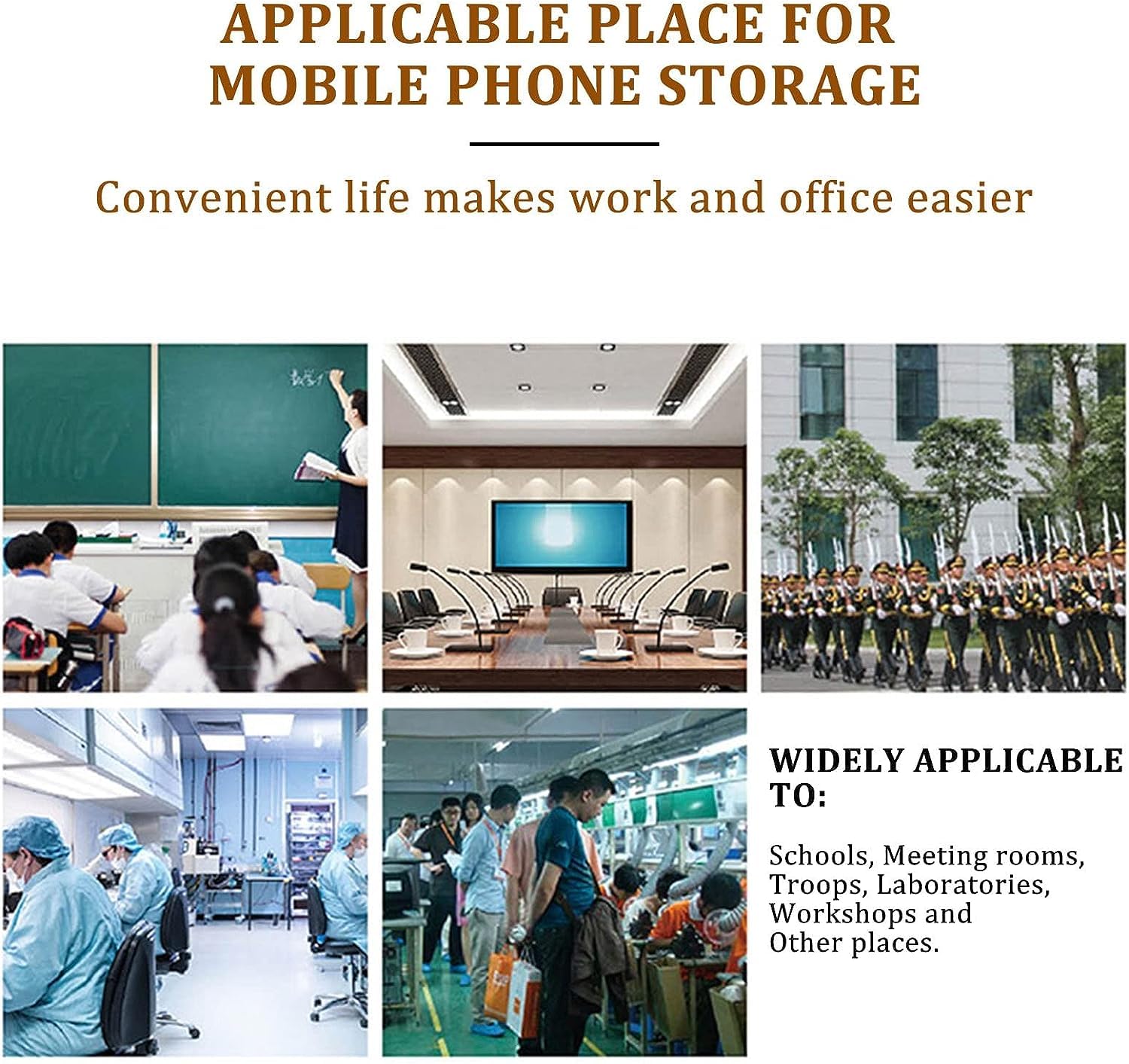 24-Slot Lockable Wall-Mounted Phone Storage Cabinet - Secure Cell Phone Holder for Classroom, Office & Retail Use | Durable Metal Storage Box with Key Lock for Organized Device Management
