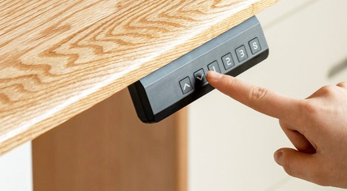 Premium Oak Solid Wood Smart Electric Height Adjustable Standing Desk - Ergonomic Home & Office Workspace Solution for Productivity & Comfort