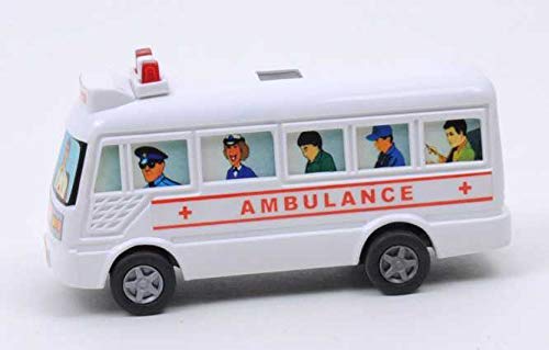 Centy Toys Mini Ambulance Pull Back Car - Colorful Friction Powered Toy Vehicle for Kids - Perfect for Pretend Play, Emergency Rescue Games & Early Learning Development