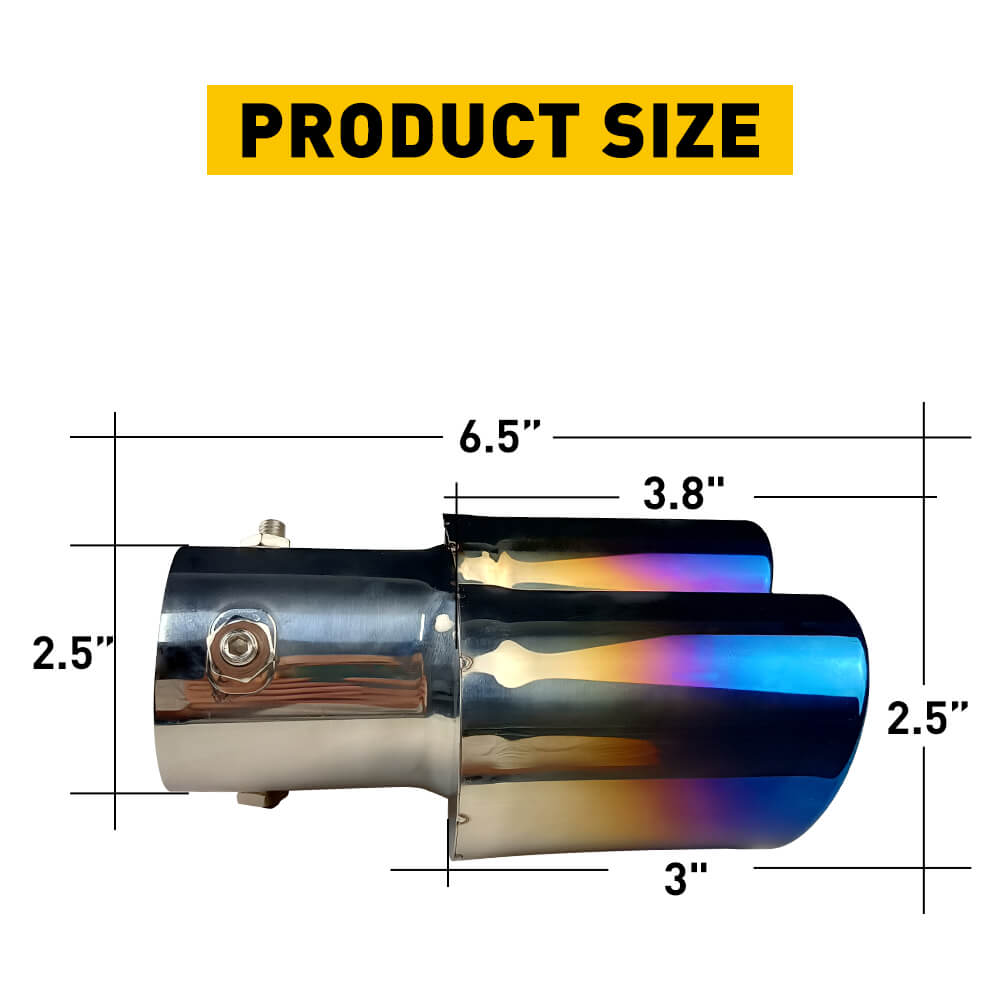 Stainless Steel Car Muffler Tip Exhaust Pipe - Straight Pipe Design for Performance & Style - Perfect for Car Enthusiasts & Auto Modification Projects