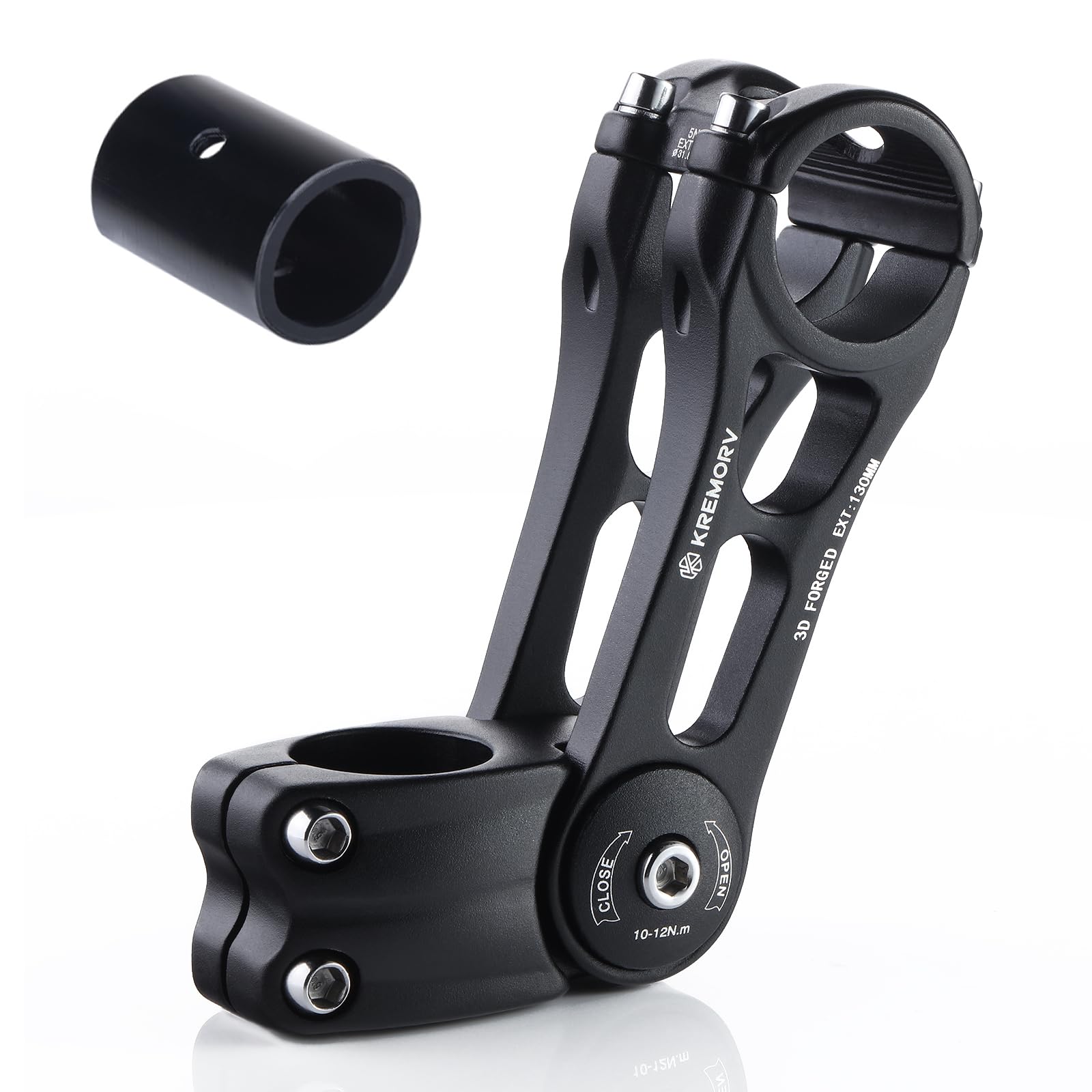 Universal Bike Stem 25.4mm & 31.8mm Adjustable Bicycle Stem Riser - 110mm & 130mm Length - Compatible with Mountain Bike, Road Bike, BMX - Perfect for Commuting, Trail Riding & Urban Cycling