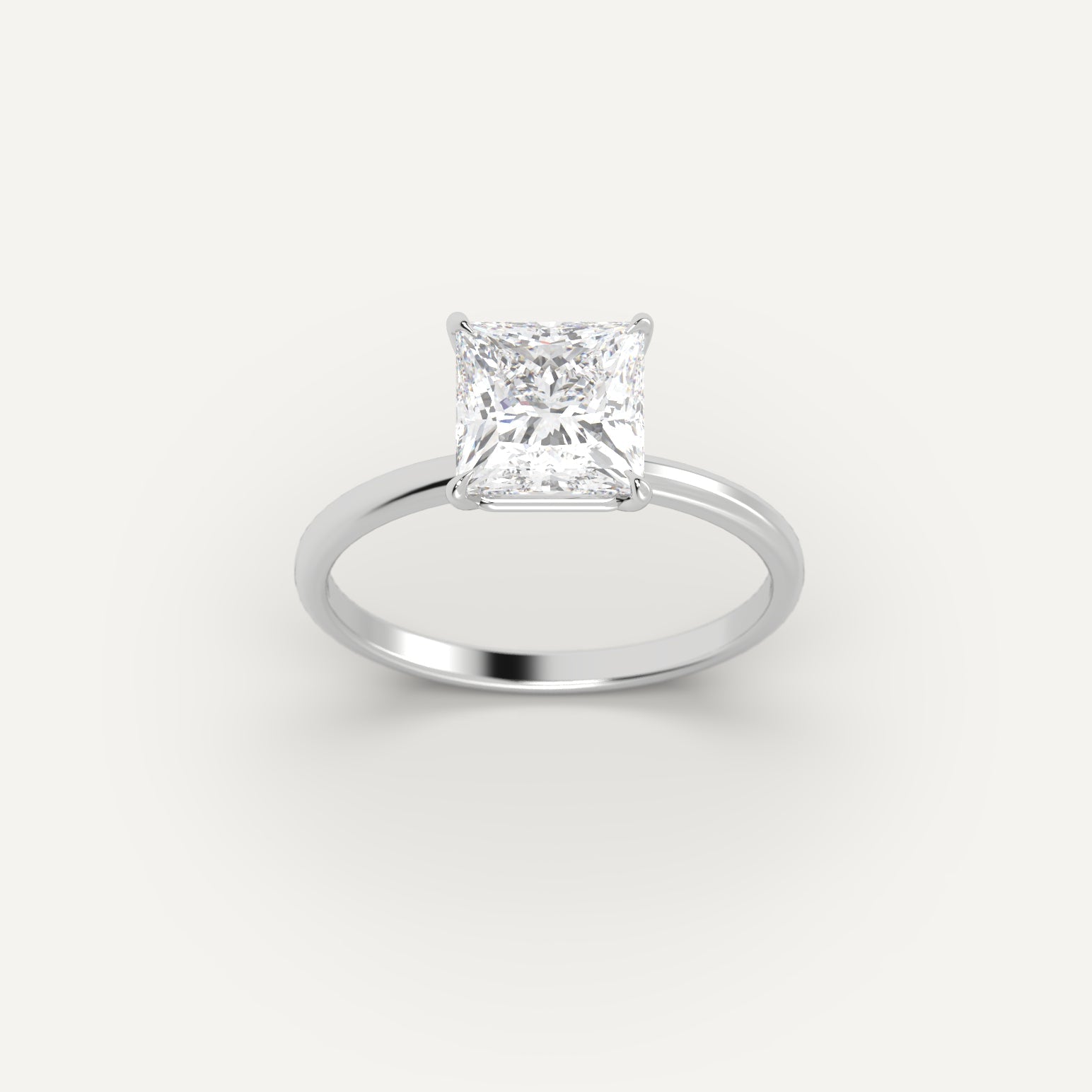 2 Carat Princess Cut Diamond Ring - 14K White Gold Engagement Ring for Women | Perfect for Proposals, Anniversaries & Special Occasions