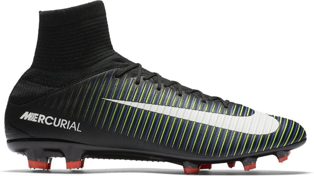 Nike Mercurial Veloce III Dynamic Fit FG Soccer Cleats - Black/Electric Green - Lightweight Football Shoes for Men - Perfect for Turf & Firm Ground Soccer Matches