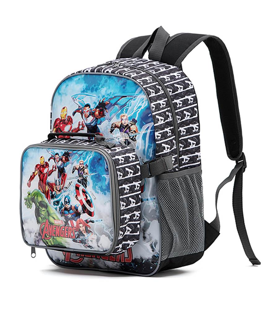 Avengers MAR098 Backpack with Cooler Bag - Insulated Lunch Bag for School, Work, Travel & Outdoor Adventures