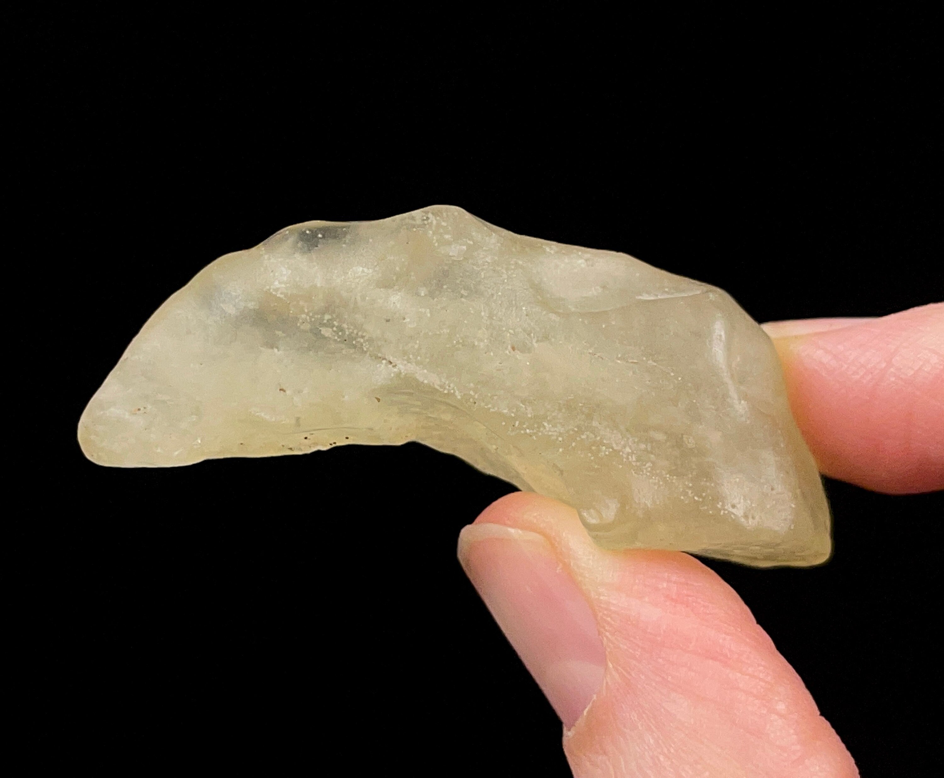 Libyan Desert Glass Raw Crystal - Rare B Grade Natural Rock & Mineral Specimen for Collectors, Unique Gift & Home Decor | Perfect for Healing Crystals Display, Meditation Space & Geological Collections