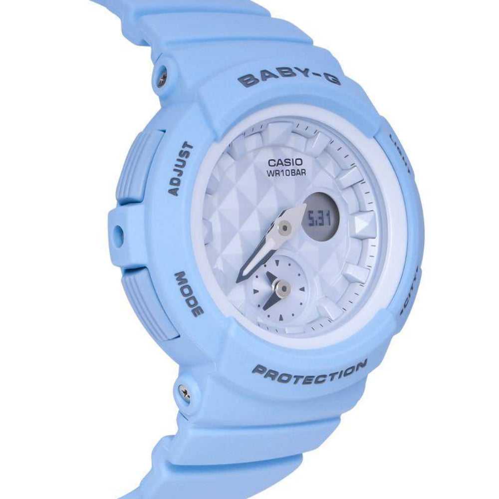 CASIO BABY-G BGA-190BE-2ADR Digital Quartz Women's Watch - Blue Resin Band, Shock Resistant, Water Resistant - Perfect for Sports, Outdoor Activities & Everyday Wear